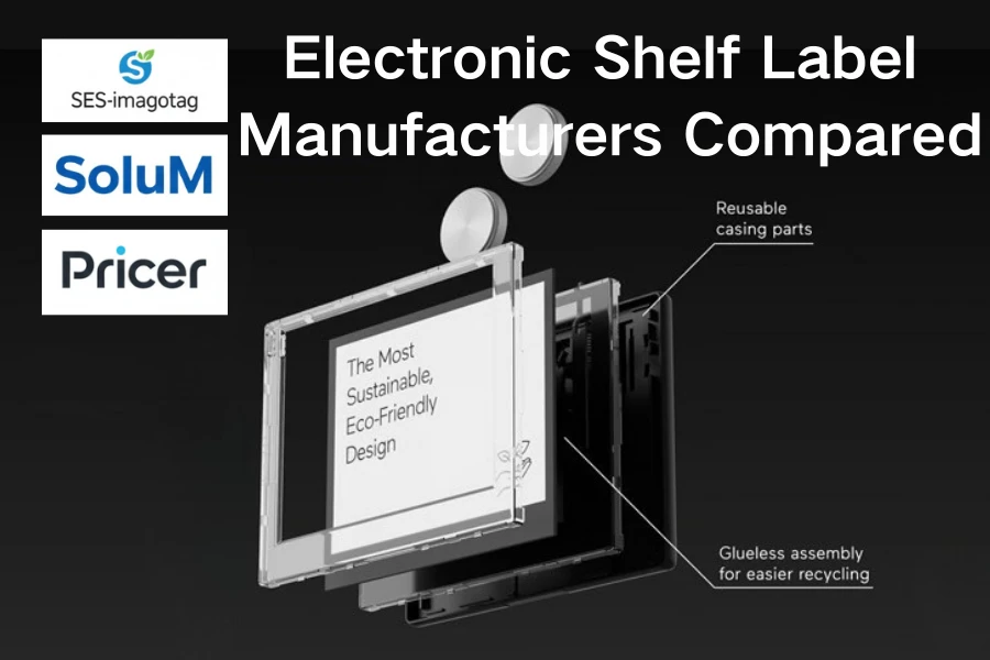 Electronic Shelf Label Manufacturers Compared: SES-imagotag vs SoluM vs Pricer